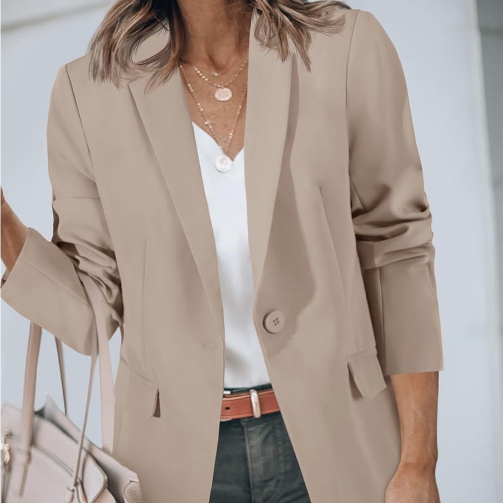 Women's Khaki Blazer - Medium - EUC